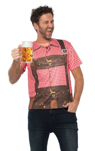 Lederhose T-Shirt Heren van Partychimp koop je bij Partywinkel