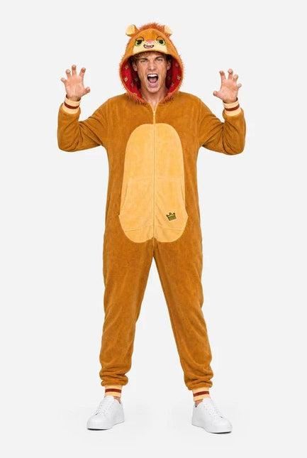 Leeuw Onesie Unisex Bruin van OppoSuits koop je bij Partywinkel
