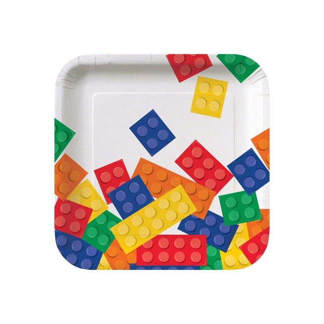 Lego Borden 18cm 8st van Creative Converting koop je bij Partywinkel