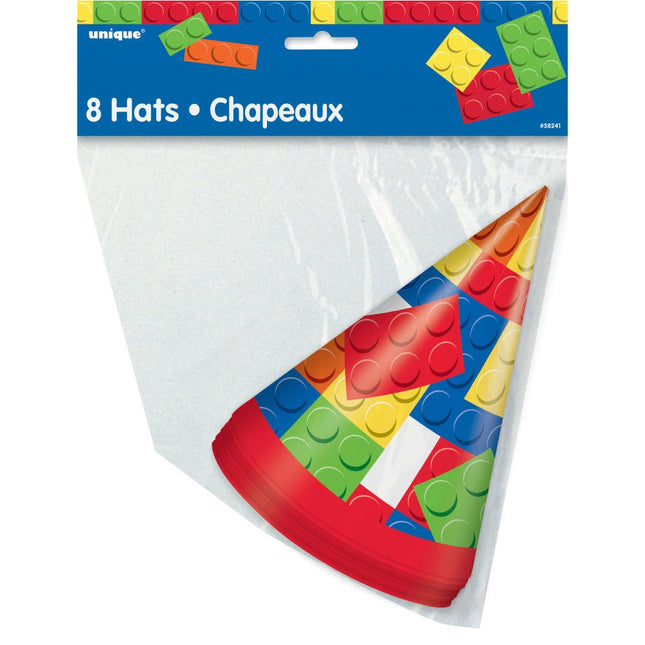 Lego Feesthoedjes 8st van Unique koop je bij Partywinkel