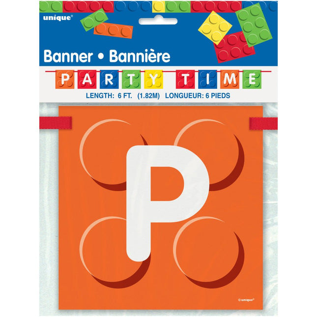 Lego Letterslinger Party Time 1,83m van Unique koop je bij Partywinkel