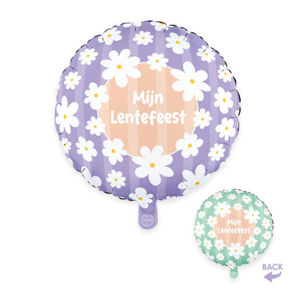 Lentefeest Helium Ballon Mijn Lentefeest Madeliefjes Dubbelzijdig 45cm Leeg van WeFiesta koop je bij Partywinkel