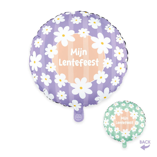 Lentefeest Helium Ballon Mijn Lentefeest Madeliefjes Dubbelzijdig 45cm Leeg van WeFiesta koop je bij Partywinkel
