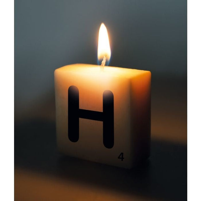 Letter Kaarsje H 4cm van Paper Dreams koop je bij Partywinkel