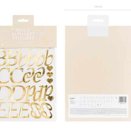 Letter Stickers Goud van Partydeco koop je bij Partywinkel