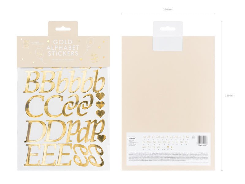 Letter Stickers Goud van Partydeco koop je bij Partywinkel