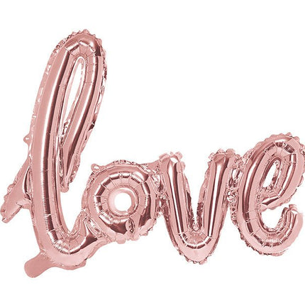 Letterballon Set Love Rose Goud Leeg 73cm van Partydeco koop je bij Partywinkel
