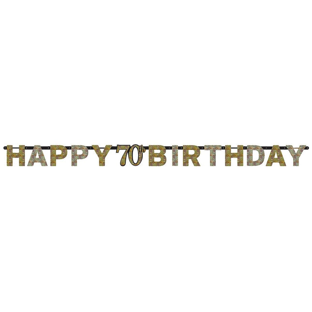 Letterslinger 70 Jaar Happy Birthday 304cm van Riethmueller koop je bij Partywinkel