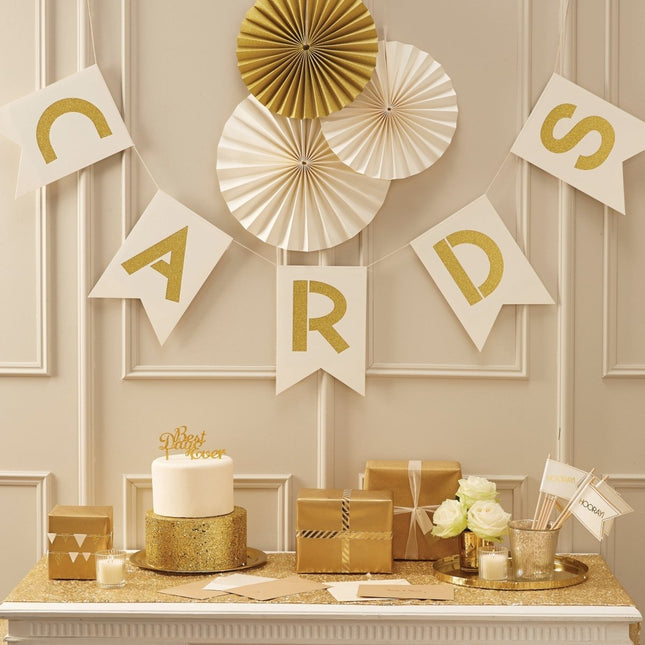 Letterslinger Cards 2m van Ginger Ray koop je bij Partywinkel