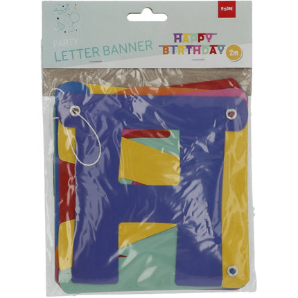 Letterslinger Happy Birthday 1,6m van Folat koop je bij Partywinkel