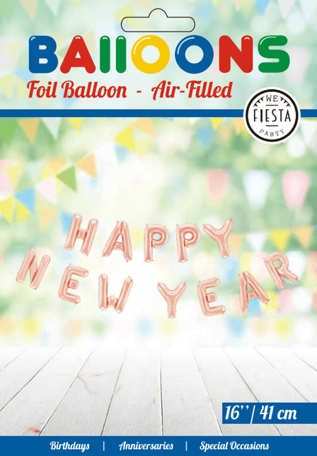 Letterslinger Happy New Year Rose Goud van WeFiesta koop je bij Partywinkel