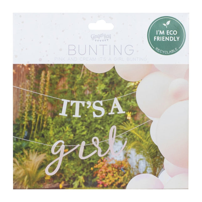 Letterslinger It'S A Girl 50cm van Ginger Ray koop je bij Partywinkel