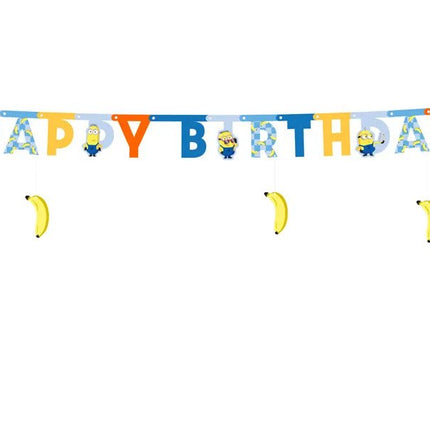 Letterslinger Minions Happy Birthday 1,53m van Partydeco koop je bij Partywinkel