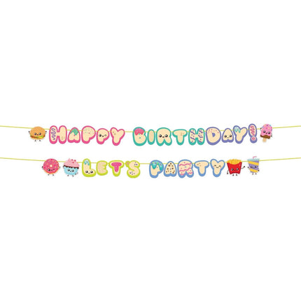 Letterslinger Set - Happy Birthday - Kawaii Party - 1,5 meter van Folat koop je bij Partywinkel
