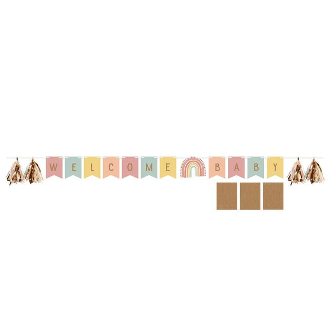 Letterslinger Welcome Baby 2,4m van Creative Converting koop je bij Partywinkel