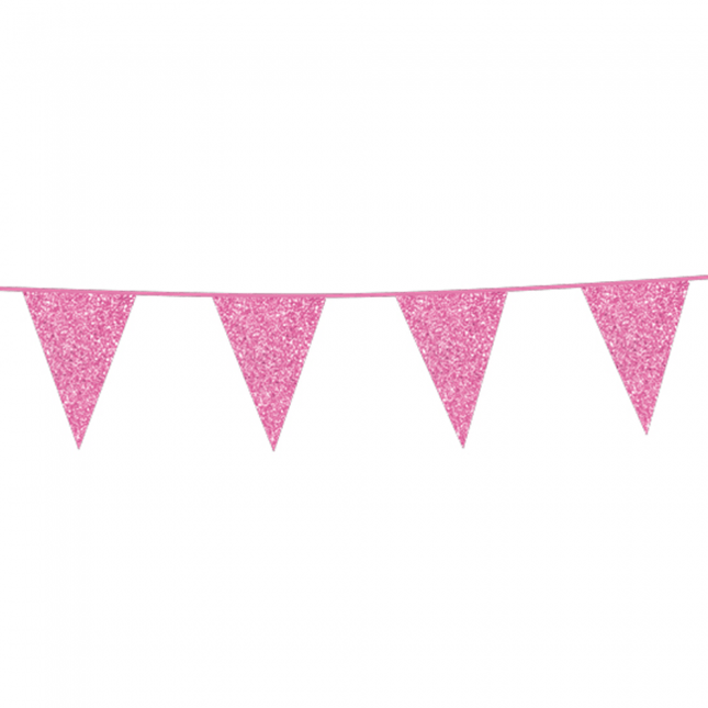 Licht Roze Slingers Glitter 6m van WeFiesta koop je bij Partywinkel