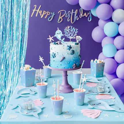Lichtblauw Deurgordijn 2,5m van Partydeco koop je bij Partywinkel