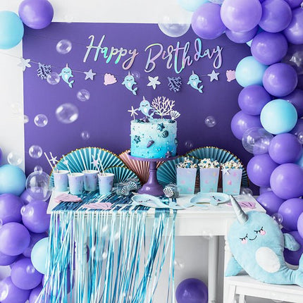 Lichtblauw Deurgordijn 2,5m van Partydeco koop je bij Partywinkel