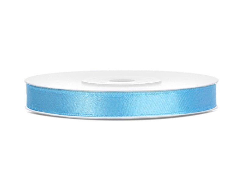 Lichtblauw Satijn Lint 6mm 25m van Partydeco koop je bij Partywinkel