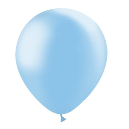 Lichtblauwe Ballonnen Metallic 30cm 10st van Balloonia koop je bij Partywinkel