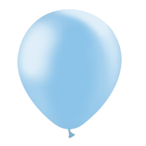 Lichtblauwe Ballonnen Metallic 30cm 10st van Balloonia koop je bij Partywinkel