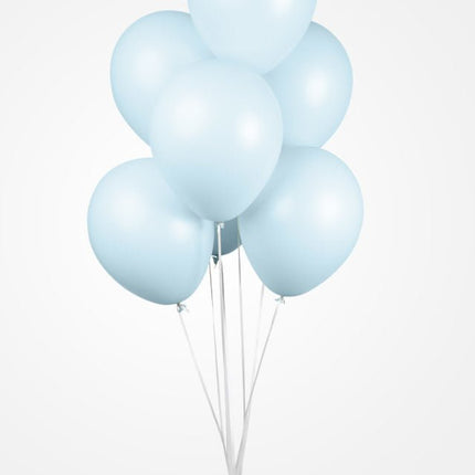 Lichtblauwe Ballonnen Pastel Macaron 30cm 50st van WeFiesta koop je bij Partywinkel