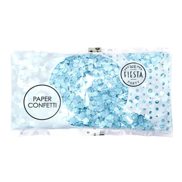 Lichtblauwe Confetti 100gr van WeFiesta koop je bij Partywinkel