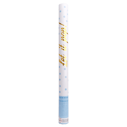 Lichtblauwe Confetti Kanon 60cm van Riethmueller koop je bij Partywinkel