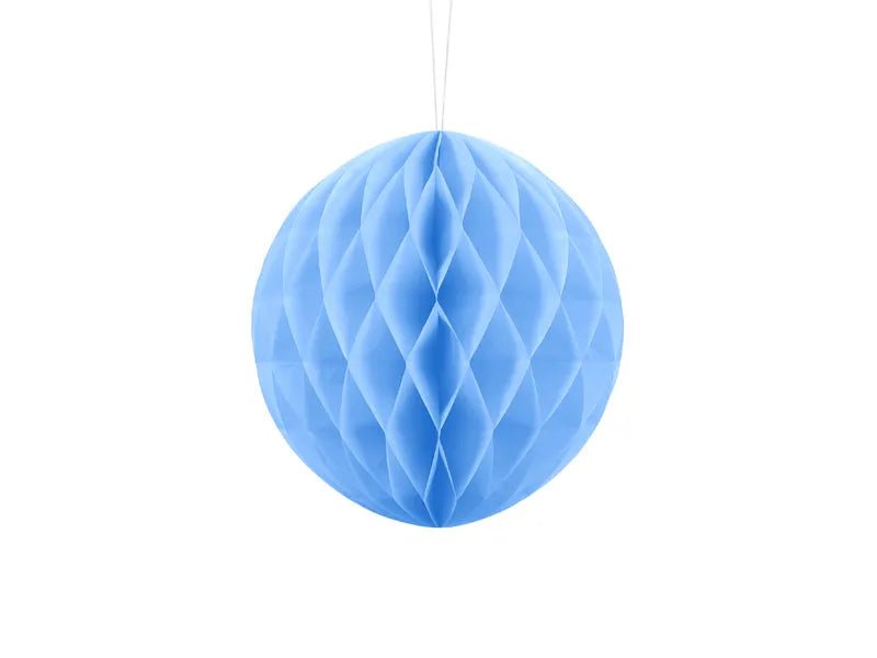 Lichtblauwe Honeycomb 20cm van Partydeco koop je bij Partywinkel