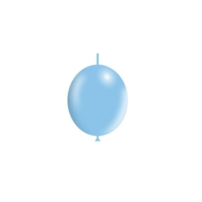 Lichtblauwe Knoopballonnen 15cm 100st van Balloonia koop je bij Partywinkel