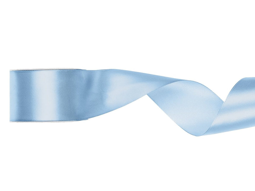 Lichtblauwe Lint 25Mm Satijn 25m van Partydeco koop je bij Partywinkel