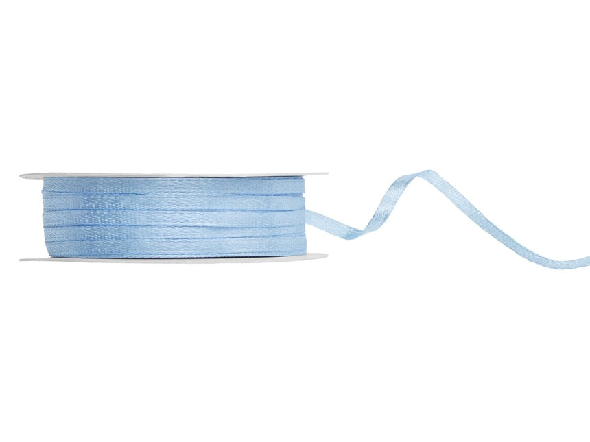 Lichtblauwe Lint 3Mm 50m van Partydeco koop je bij Partywinkel