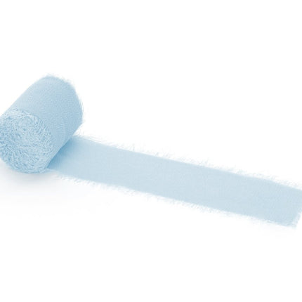 Lichtblauwe Lint 5m 3st van Partydeco koop je bij Partywinkel