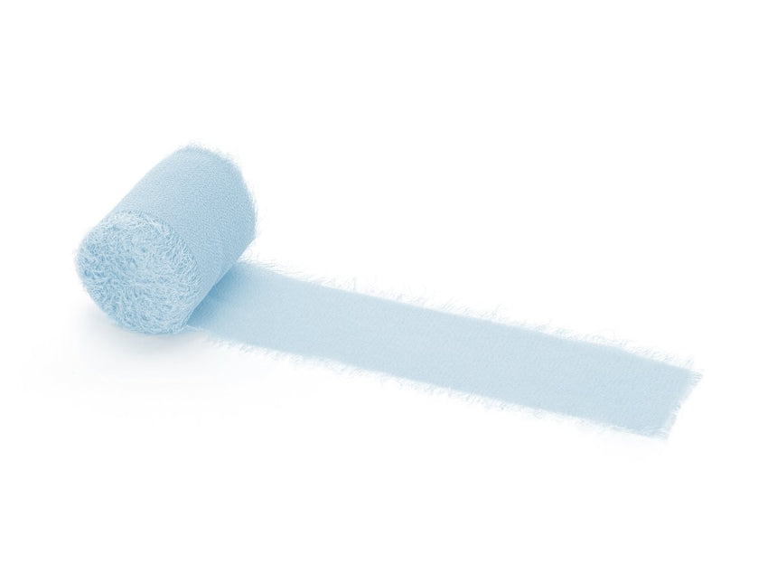 Lichtblauwe Lint 5m 3st van Partydeco koop je bij Partywinkel