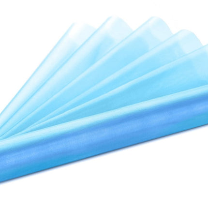 Lichtblauwe Organza Stof 16cm 9m van Partydeco koop je bij Partywinkel