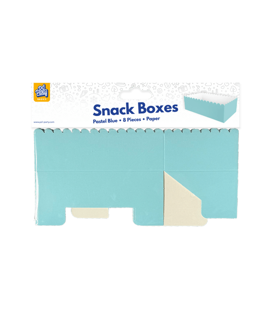 Lichtblauwe Snackbakje 12,5cm 8st van Paper Dreams koop je bij Partywinkel
