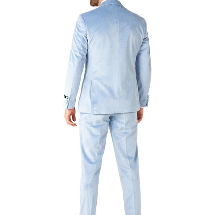 Lichtblauwe Velvet Smoking Heren OppoSuits van OppoSuits koop je bij Partywinkel