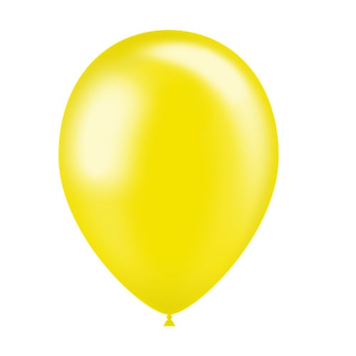 Lichtgele Ballonnen Metallic 25cm 50st van Balloonia koop je bij Partywinkel