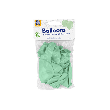 Lichtgroene Ballonnen Pastel 30cm 10st van Paper Dreams koop je bij Partywinkel
