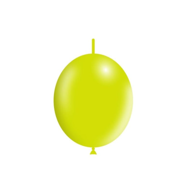 Lichtgroene Knoopballonnen 30cm 50st van Balloonia koop je bij Partywinkel