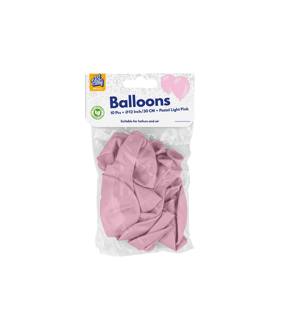 Lichtroze Ballonnen Pastel 30cm 10st van Paper Dreams koop je bij Partywinkel