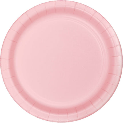Lichtroze Borden 23cm 24st van Creative Converting koop je bij Partywinkel
