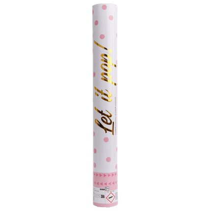 Lichtroze Confetti Kanon 40cm van Riethmueller koop je bij Partywinkel