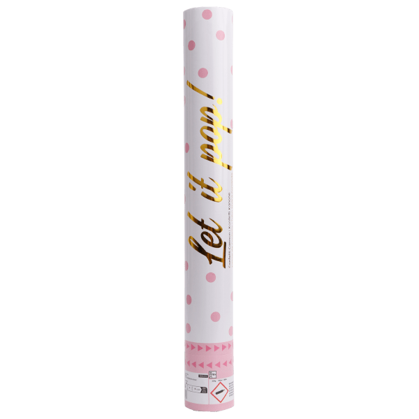 Lichtroze Confetti Kanon 40cm van Riethmueller koop je bij Partywinkel