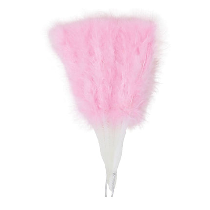 Lichtroze Handwaaier Veren 45cm van Fiestas Guirca koop je bij Partywinkel