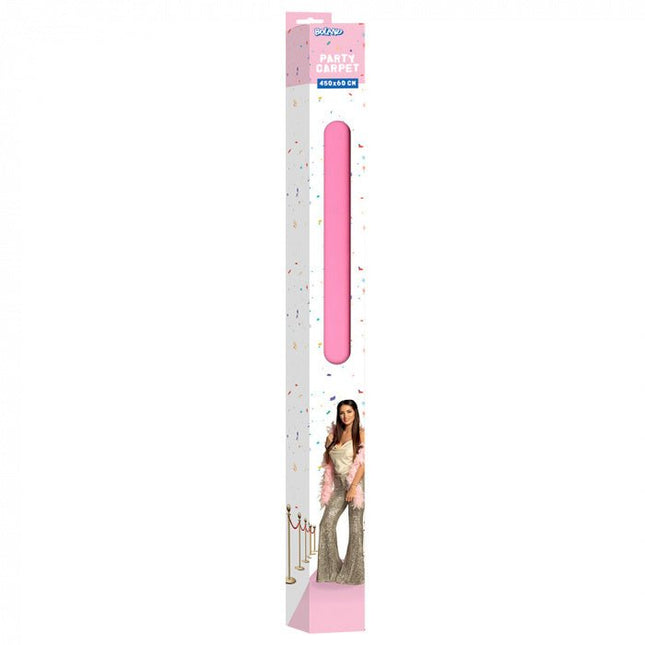 Lichtroze Loper 60cm 4,5m van Boland koop je bij Partywinkel