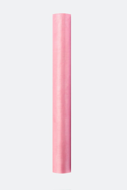 Lichtroze Organza Stof 36cm 9m van Partydeco koop je bij Partywinkel