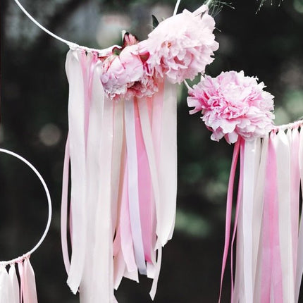 Lichtroze Satijn Lint 6mm 25m van Partydeco koop je bij Partywinkel