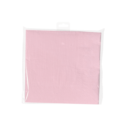 Lichtroze Servetten Pastel 16,5cm 8st van Paper Dreams koop je bij Partywinkel
