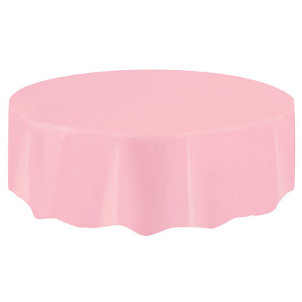 Lichtroze Tafelkleed Rond 2,13m van Unique koop je bij Partywinkel